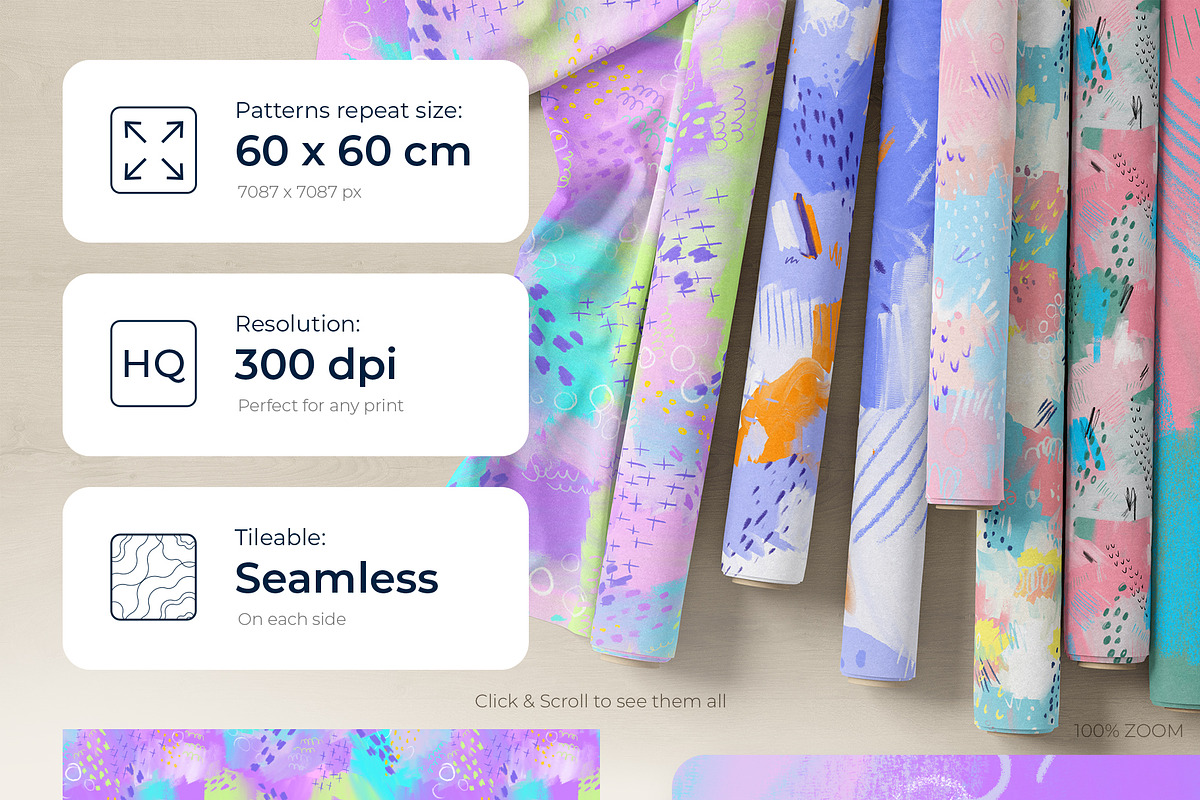 LINE ART Abstract Scribbles Patterns, a Pattern Graphic by Designnina Shop (Photo 3 of 11)