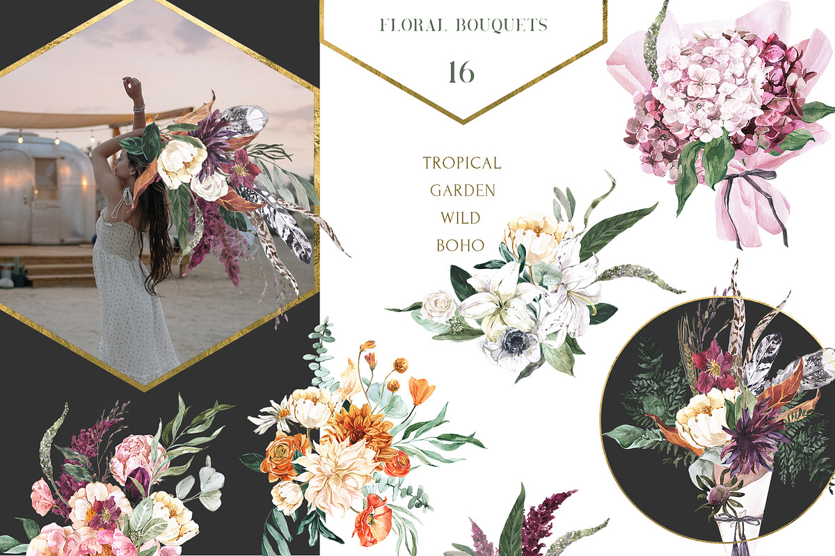 FLORISTA Huge Floral Collection, an Illustration by Cat In Colour (Photo 4 of 14)