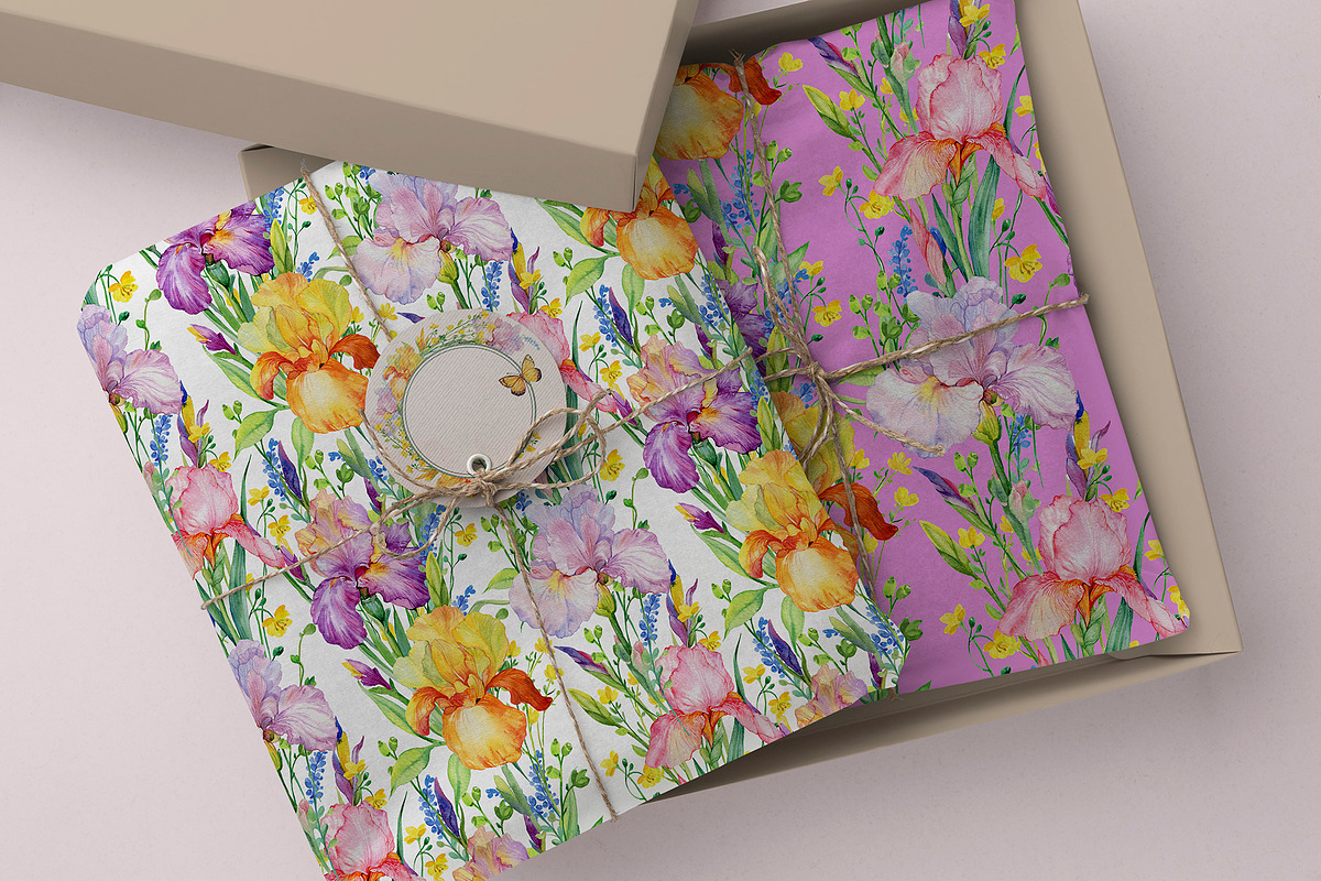 Iris watercolor set, a Decorative Illustration by MitrushovaArt (Photo 6 of 13)
