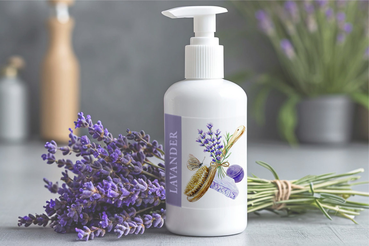 Lavender. Watercolor clip art., a Decorative Illustration by Farida Bik (Photo 3 of 14)