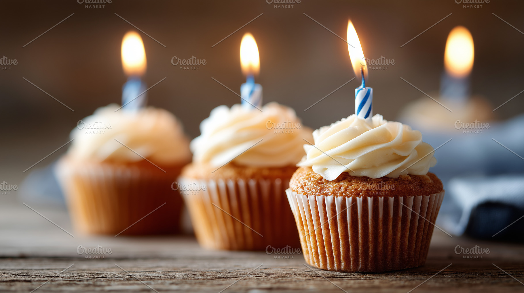 Delicious vanilla cupcakes with, a Food & Drink Photo by MistyDay
