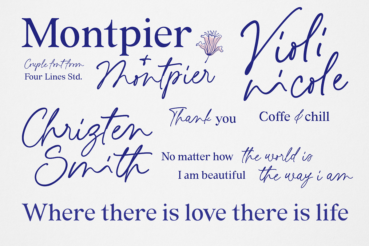 50% Montpier - Font Duo, a Script Font by Four Lines Std. (Photo 12 of 12)