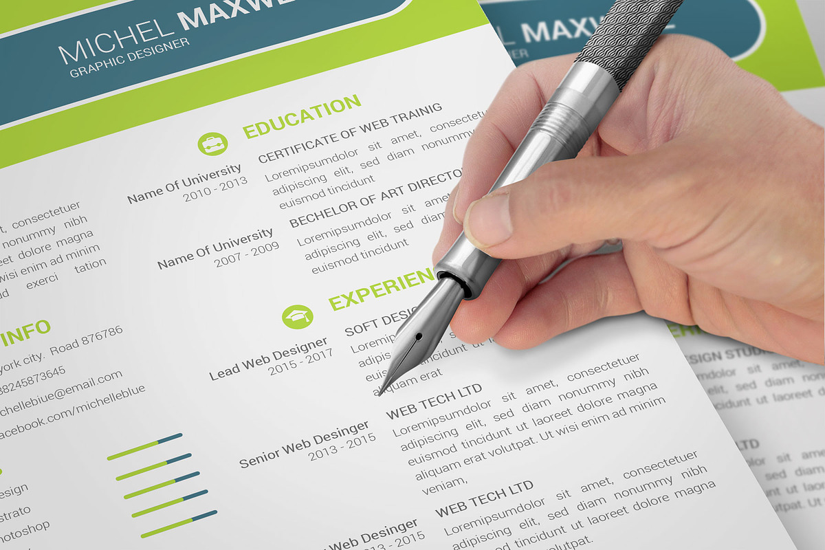 Professional Cv Resume, a Resume Template by designvillage (Photo 9 of 12)