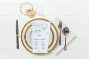 Gold Two-Sided Program/Menu Mockup, a Product Mockup by ILLONA GRAPHICS (Thumbnail 3 of 4)