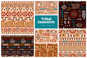 Tribal ethnic seamless patterns set, a Pattern Graphic by Good Studio (Thumbnail 1 of 15)