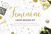 Feminine Logo Design Kit !, a Branding & Logo Template by Nordic.Arg (Thumbnail 1 of 6)