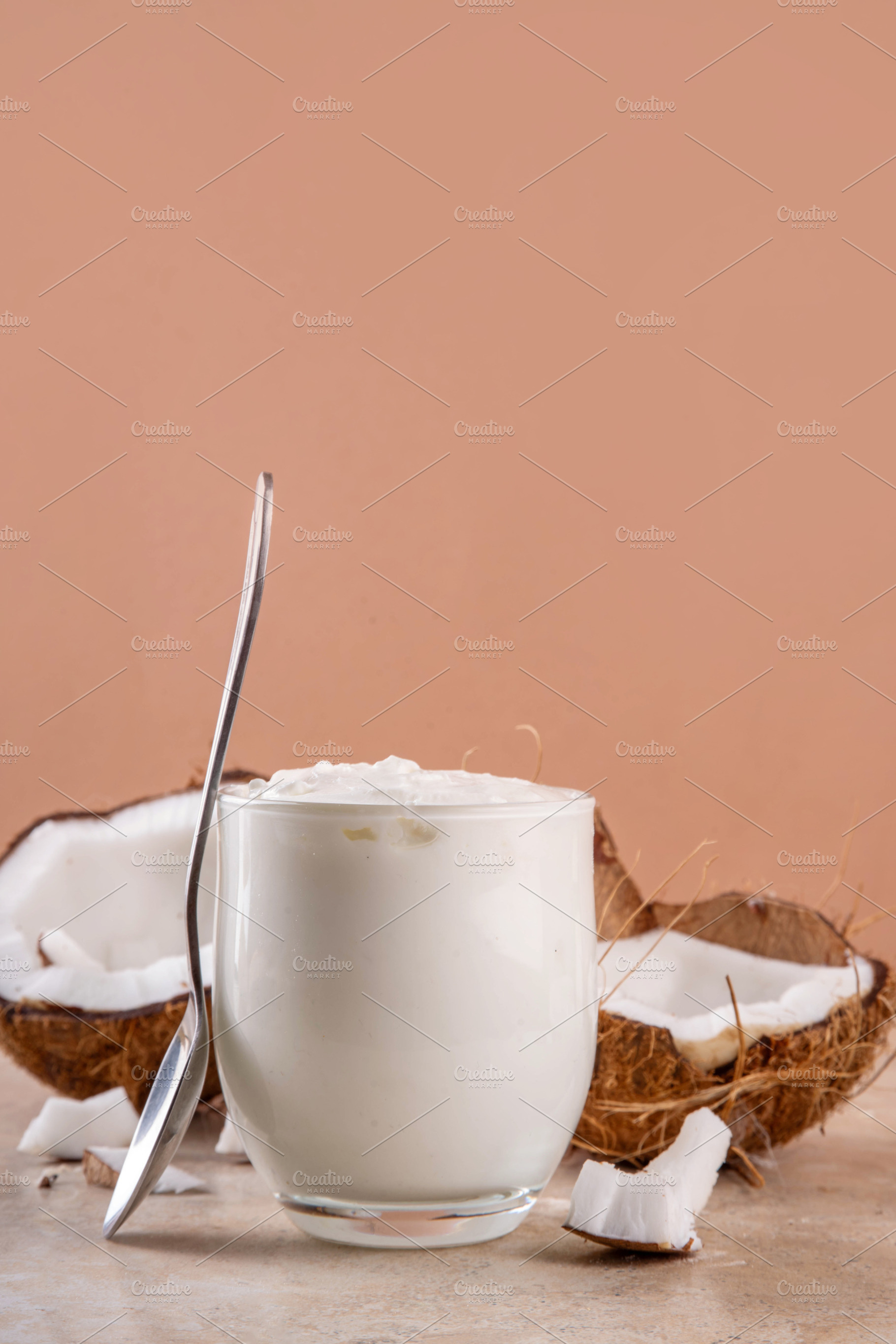 Vegan non-dairy coconut yogurt, a Food & Drink Photo by Rimma