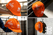 Safety Helmet Mockup, a Hat Mockup by Nathatype (Thumbnail 1 of 9)