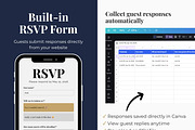 Navy Wedding Website Invitation, a Landing Page Template by Everyday Perfection (Thumbnail 6 of 10)