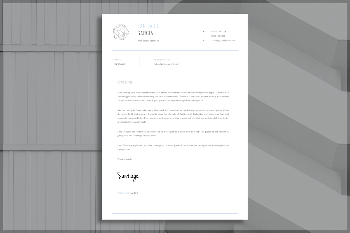 Architect Resume Template, a Resume Template by introDuice - CV / Resumes (Photo 3 of 6)