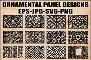 Laser Cut Ornamental Panels, an Object Graphic by jahid234