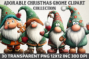 Adorable Christmas Gnome Clipart, an Illustration by RobertsArt (Thumbnail 1 of 7)