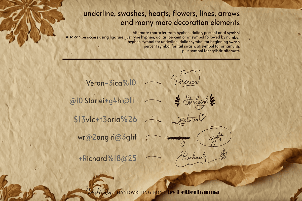Vestardia Font, a Handwritten Font by Letterhanna Studio (Photo 8 of 16)