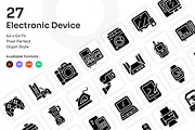 Electronic Device Icons Set - Glyph, a Solid Icon by Kmg Design (Thumbnail 1 of 2)