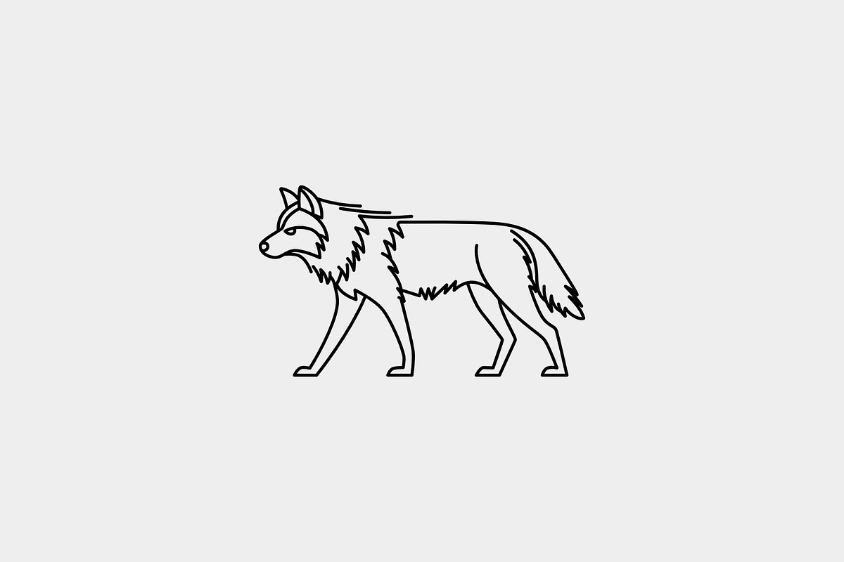 Wolf, an Outline Icon by Jordy