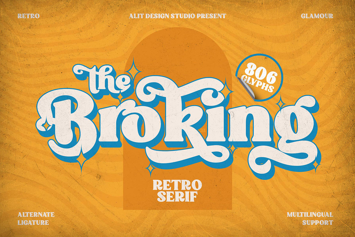 Broking Typeface, a Serif Font by alit design (Photo 1 of 17)