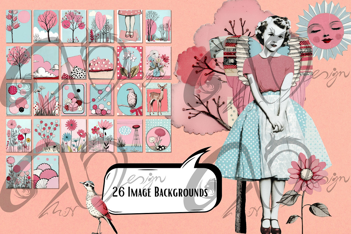 Pastel Daydream: charming clipart, a Person Illustration by NiiiNArt (Photo 8 of 8)