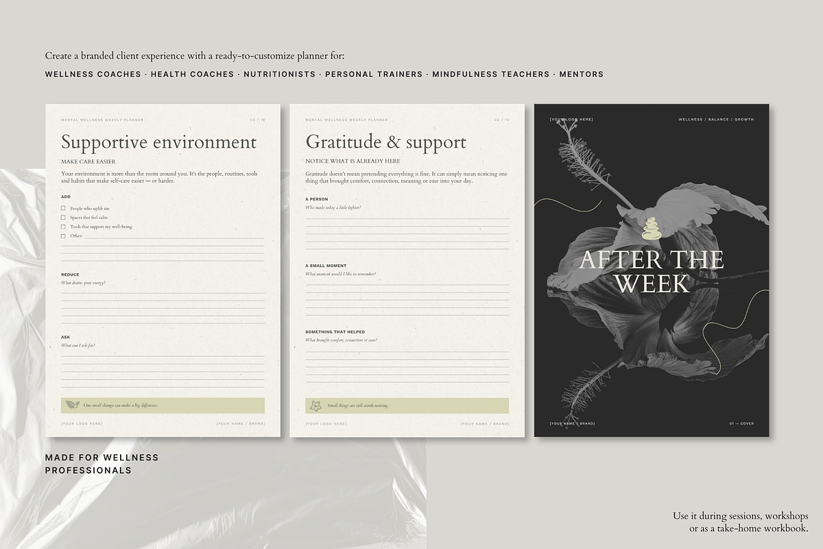 Mental Wellness Weekly Planner, a Marketing Template by Make It Yours Lab. (Photo 5 of 10)