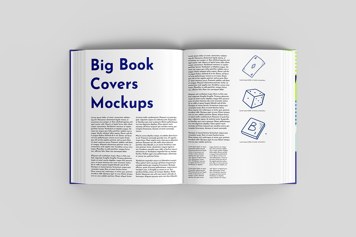 Big Book Cover Mockup - 11 Views, a Books & Magazine Mockup by Illusiongraphic (Photo 8 of 26)
