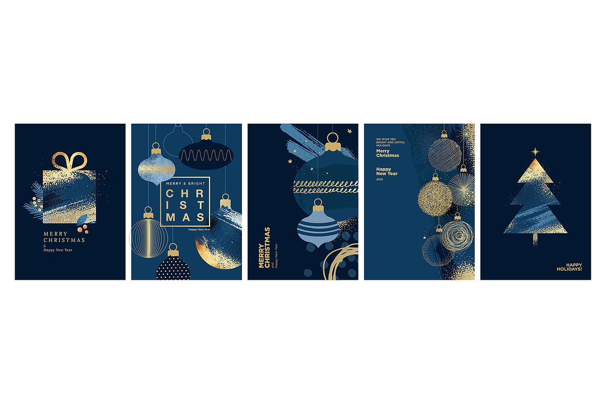 Set of Christmas and New Year Cards, a Seasonal Illustration by PureSolution (Photo 2 of 5)