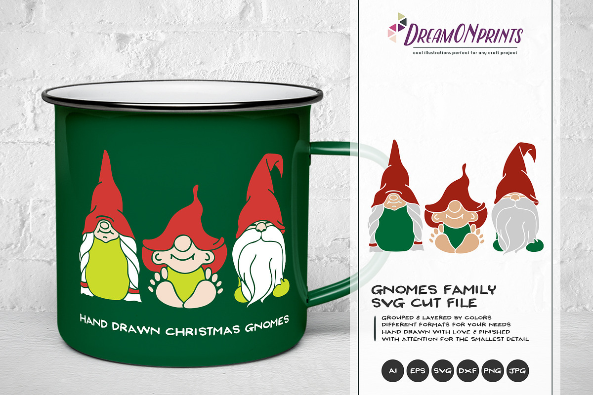 Christmas Gnome SVG | Gnomes Family, a Graphic by DreamONprints (Photo 1 of 2)
