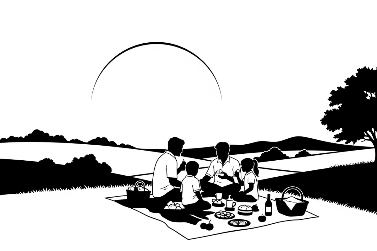 Charming summer picnic family, a Seasonal Illustration by Amazin_art (Photo 15 of 23)