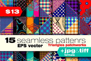 15 Triangles Patchworks EPS