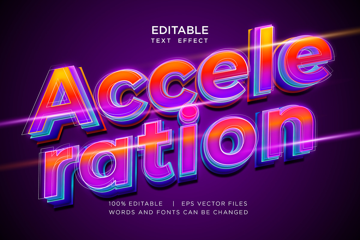 neon editable eps text effect bundle, a Plug-in Add-On by yokbisayok (Photo 5 of 5)