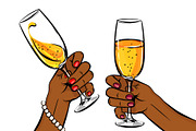 Woman holding glass of wine POP ART, a Food Illustration by Kapitosh (Thumbnail 5 of 8)