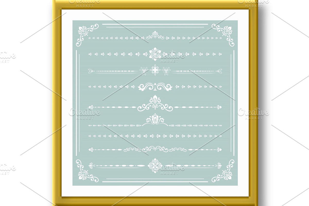 Vintage Big Set of Horizonyal Vector, a Decorative Illustration by FineArtStudio (Photo 3 of 3)