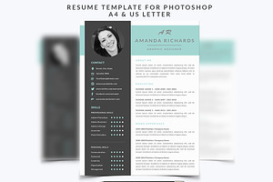 Resume Template 001 For Photoshop