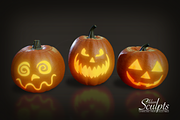 Decorative Pumpkins Selection 02, a Food & Drink 3D Model by Adam Sculpts (Thumbnail 1 of 2)