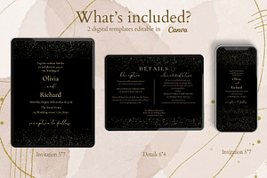 Canva Elegant Wedding Invitation, an Invitation Template by ElladesignCo