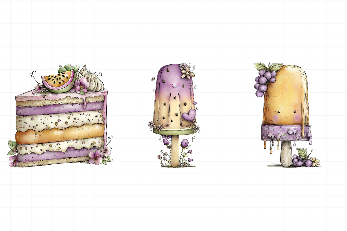 Whimsical Summer Sweet Treats Clipar, an Illustration by Daily.Designs (Photo 8 of 8)