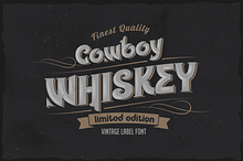 Cowboy Whiskey - vintage label layer