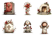Christian Easter Clipart, an Illustration by CreationArt (Thumbnail 2 of 5)