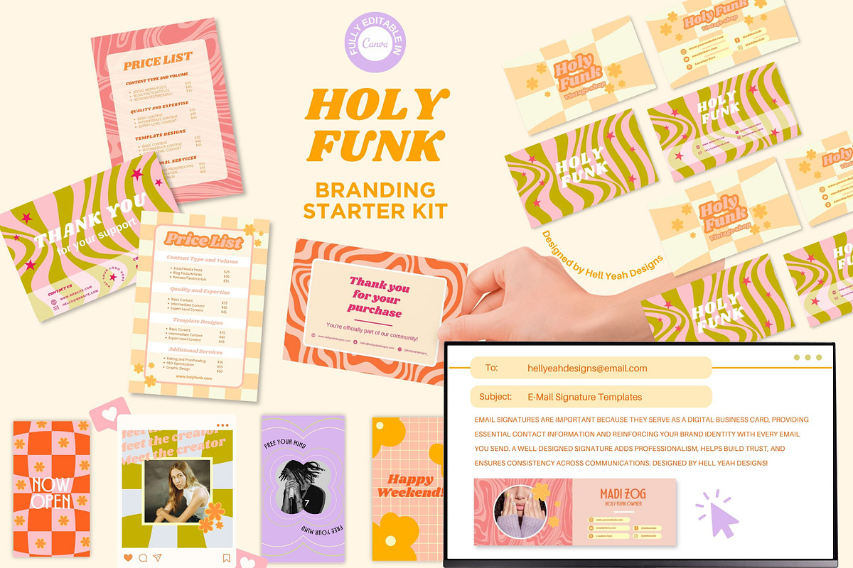 Holy Funk Branding Starter Kit, a Social Media Template by Hell Yeah Designs (Photo 10 of 12)