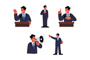 Character Politician Man Vol 1, a Person Illustration by SLAB! Design (Thumbnail 2 of 3)