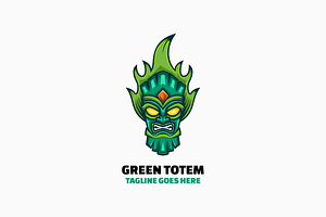 Green Totem Simple Mascot Logo, a Branding & Logo Template by Artnivora.Std