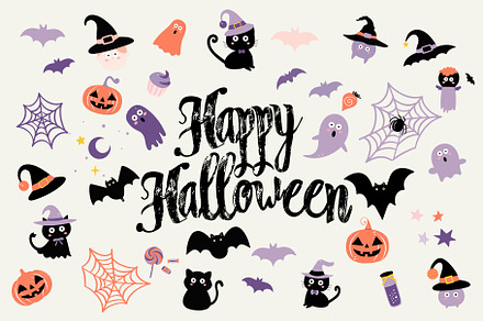 Set of Halloween illustrations