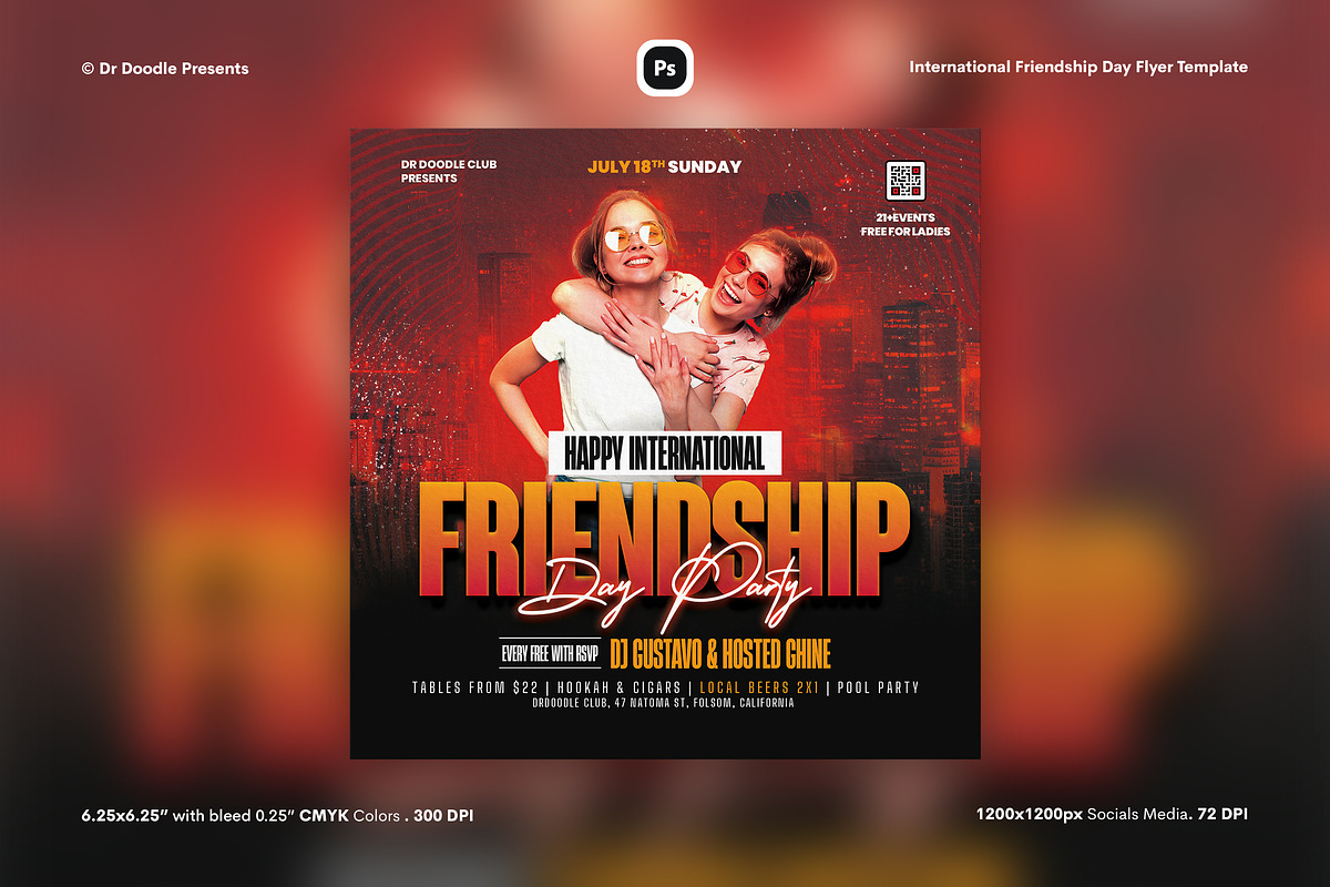International Friendship Day Flyer, a Flyer Template by iDoodle Studio