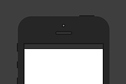 Minimal Black iPhone 5 PSD Template, an iPhone Mockup by ANDYPATH SHOP (Thumbnail 2 of 2)