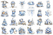 Whimsical Winter Clipart, an Illustration by Daily.Designs (Thumbnail 5 of 5)