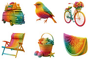 Embroidery Summer Knitted PNG Bundle, a Seasonal Illustration by CreationArt (Thumbnail 5 of 5)