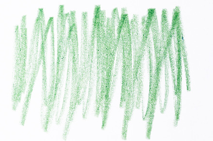 Green pencil shading on white background