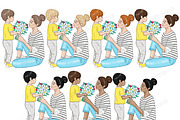 Mom Life People Clipart, a Person Illustration by GlamArtZhanna (Thumbnail 4 of 5)