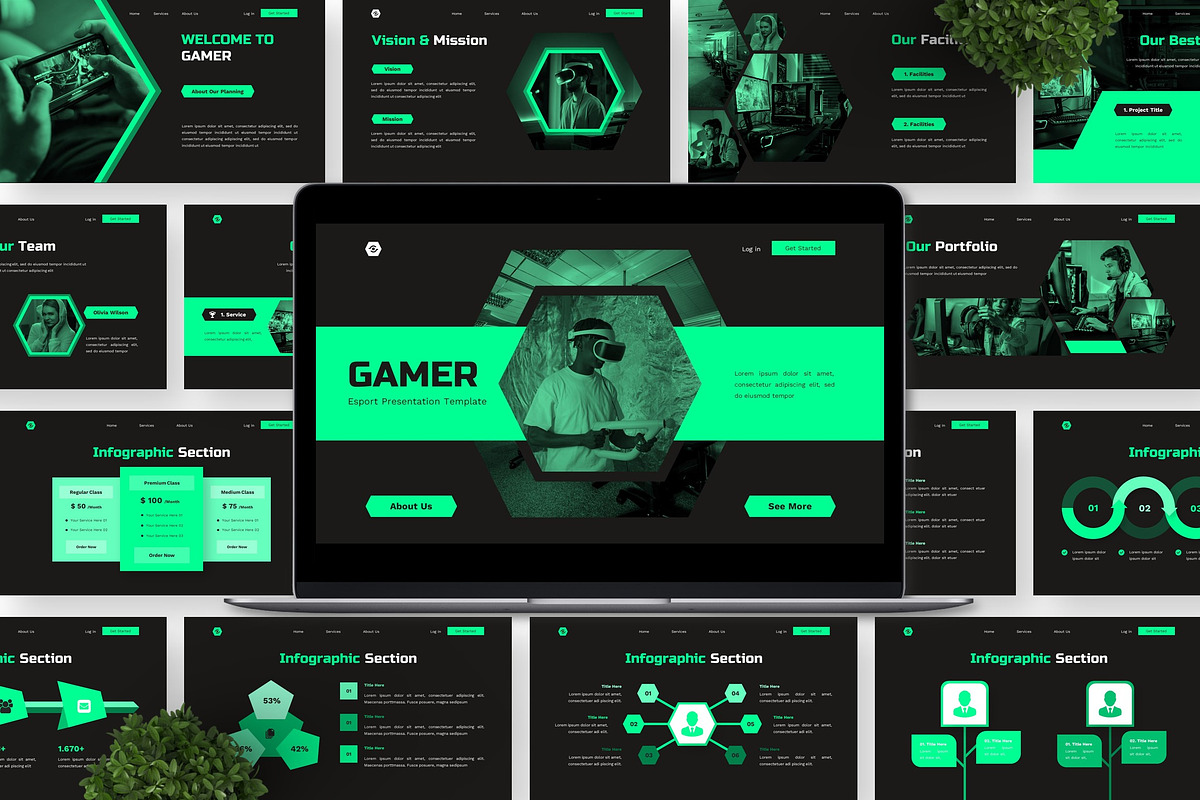 Gamer - Esport Google Slide, a Presentation Template by Deepslide Studio (Photo 6 of 6)