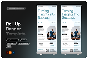 Business Conference Roll Up Banner