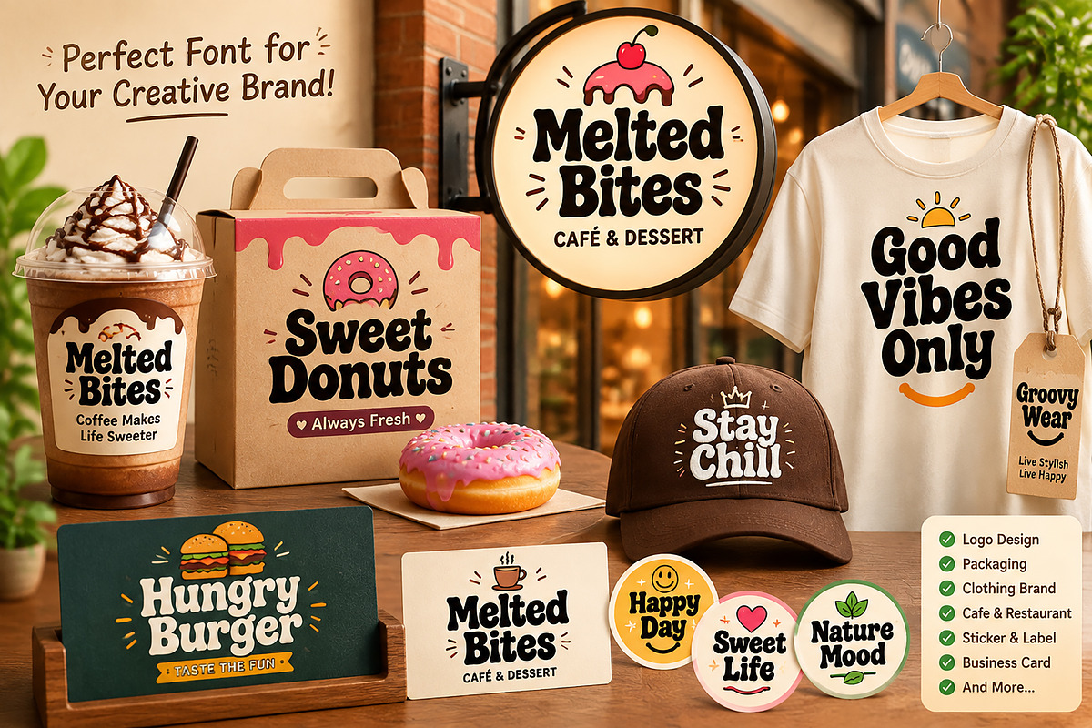 Groovy Melt, a Slab Serif Font by Wow Magic (Photo 6 of 6)