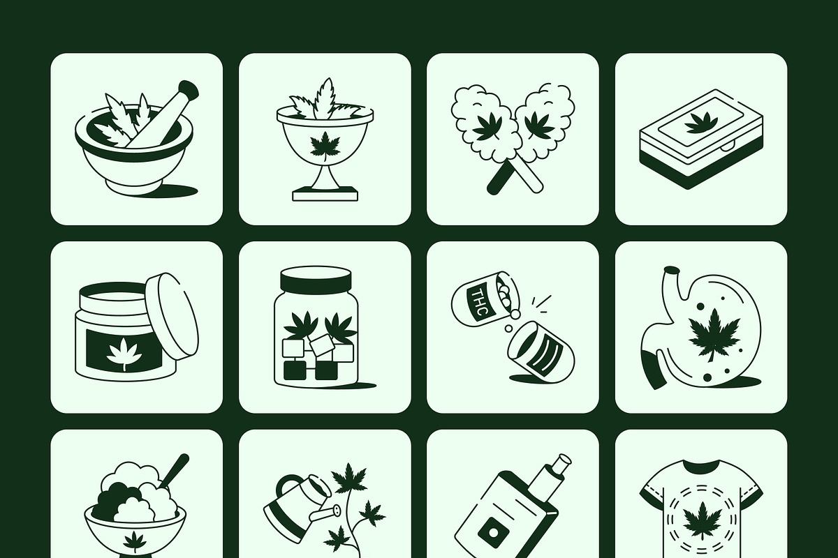 Weed Drawing Illustration Set, an Object Illustration by Vectors Market (Photo 7 of 8)
